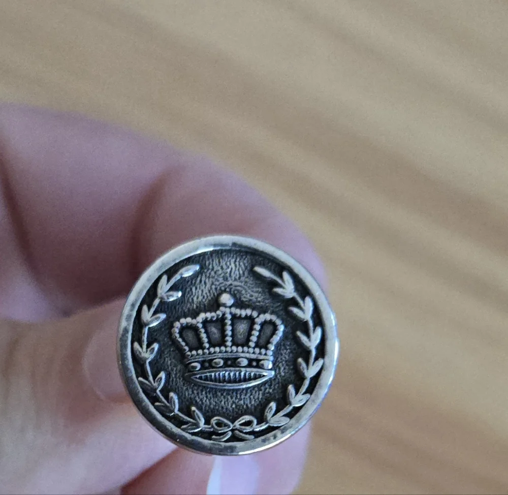 Vintage Royal King's Crown & Laurel Wreath Silver Tone Mens Cufflinks Old Money - Picture 2 of 5